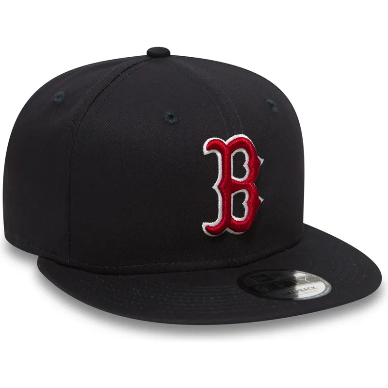 justerbar-marinebla-flad-kasket-9fifty-essential-fra-boston-red-sox-mlb-af-new-era