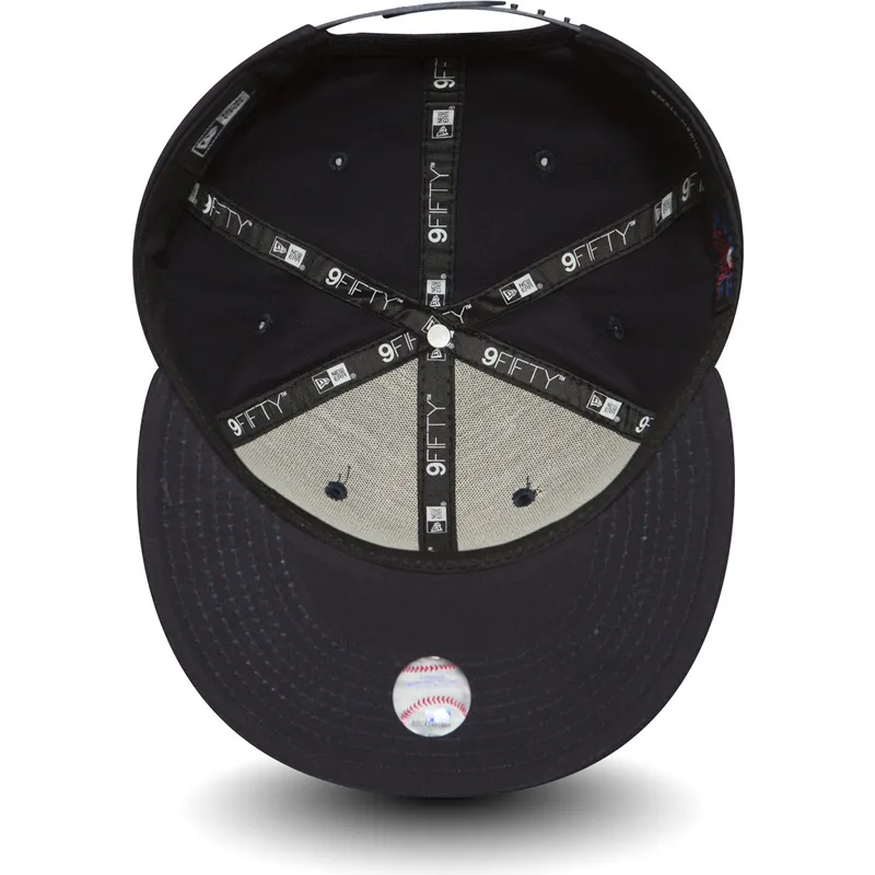 justerbar-marinebla-flad-kasket-9fifty-essential-fra-boston-red-sox-mlb-af-new-era