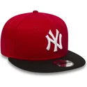 kasketter-flad-rod-snapback-ajustable-9fifty-cotton-block-fra-new-york-yankees-mlb-af-new-era