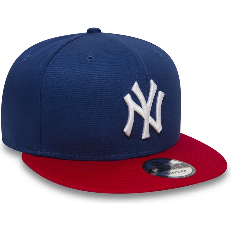 kasketter-flad-bla-snapback-ajustable-9fifty-cotton-block-fra-new-york-yankees-mlb-af-new-era