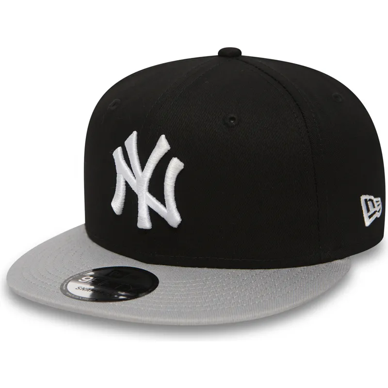 kasketter-flad-sort-snapback-ajustable-9fifty-cotton-block-fra-new-york-yankees-mlb-af-new-era