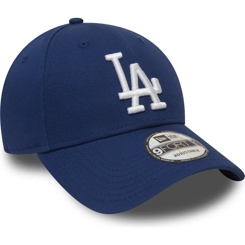 bla-justerbar-kurvet-kasket-9forty-essential-fra-los-angeles-dodgers-mlb-fra-new-era