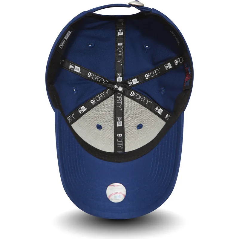 bla-justerbar-kurvet-kasket-9forty-essential-fra-los-angeles-dodgers-mlb-fra-new-era