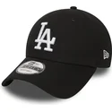sort-justerbar-curved-9forty-essential-kasket-fra-los-angeles-dodgers-mlb-fra-new-era