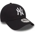 justerbar-9forty-essential-morkebla-bojet-skygge-kasket-fra-new-york-yankees-mlb-af-new-era
