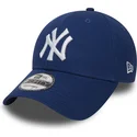 justerbar-bla-kurvet-kasket-9forty-essential-fra-new-york-yankees-mlb-fra-new-era