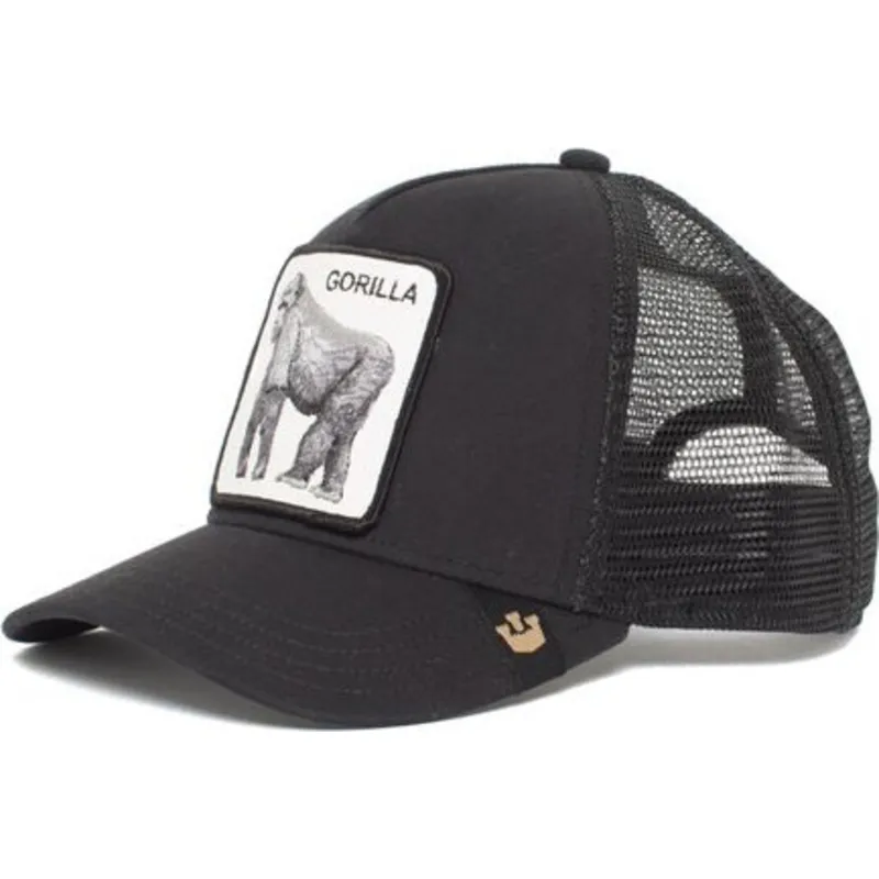 sort-gorilla-king-of-the-jungle-trucker-kasket-fra-goorin-bros