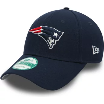 New Era Curved Brim 9FORTY The League New England Patriots NFL Navy Blue Adjustable Cap
