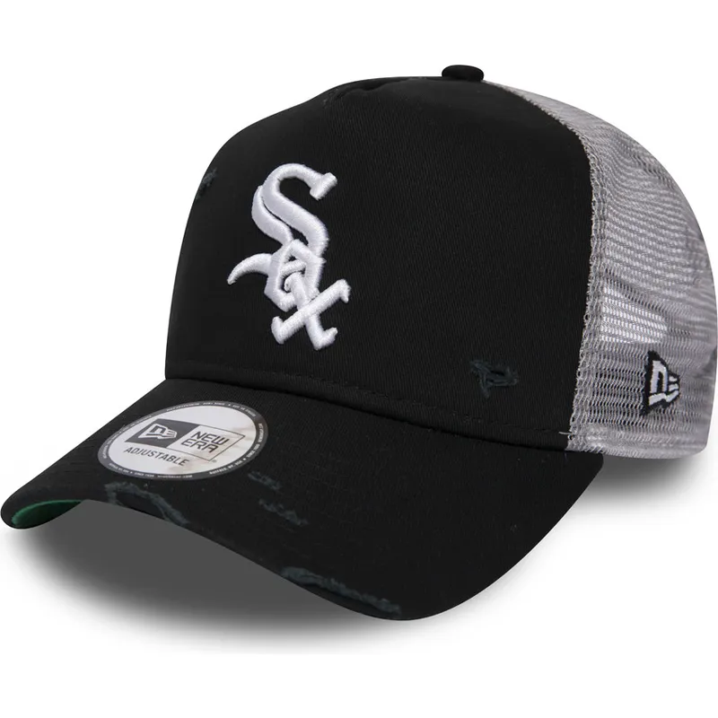 kasketter-buet-sort-snapback-distressed-a-frame-fra-chicago-white-sox-mlb-af-new-era kasketter-buet-sort-snapback-distressed-a-frame-fra-chicago-white-sox-mlb-af-new-era