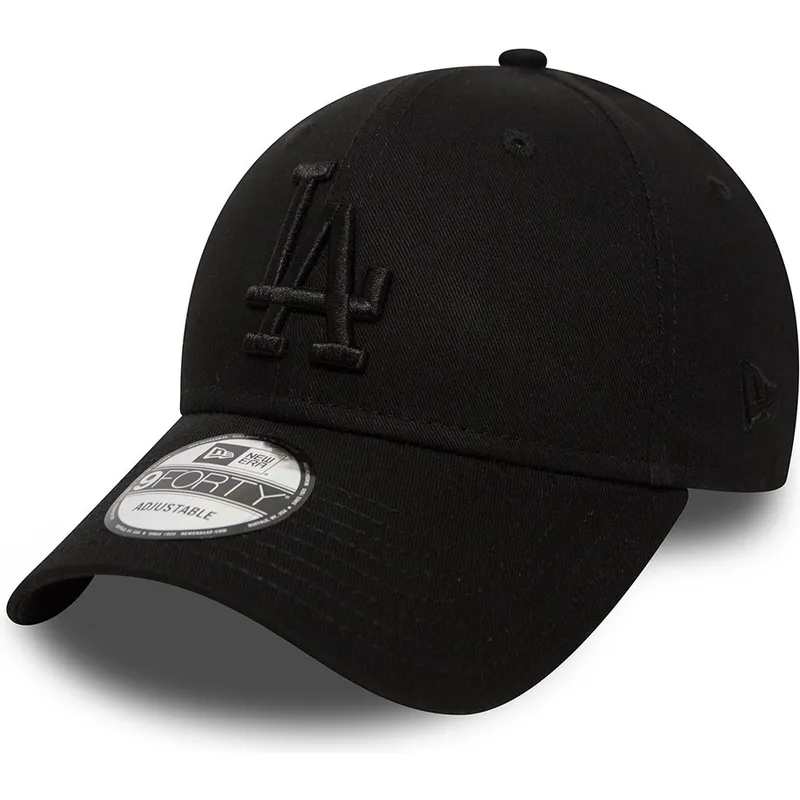 kasketter-buet-sort-justerbar-rem-9forty-essential-fra-los-angeles-dodgers-mlb-af-new-era