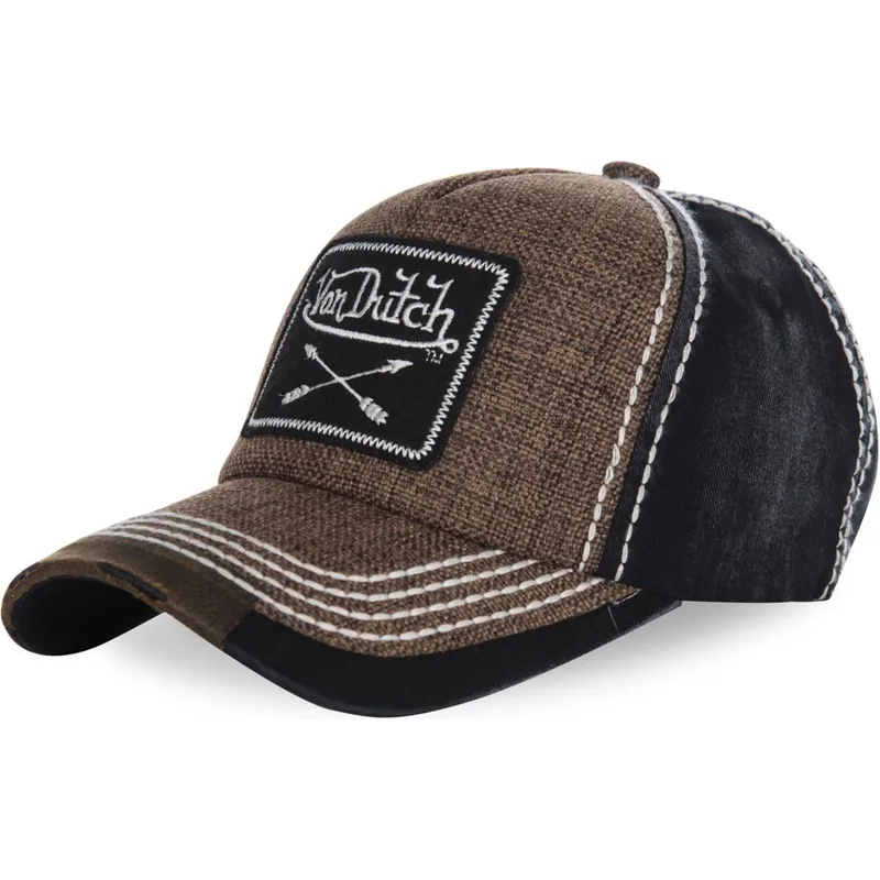 kasketter-buet-brun-justerbar-rem-af-von-dutch
