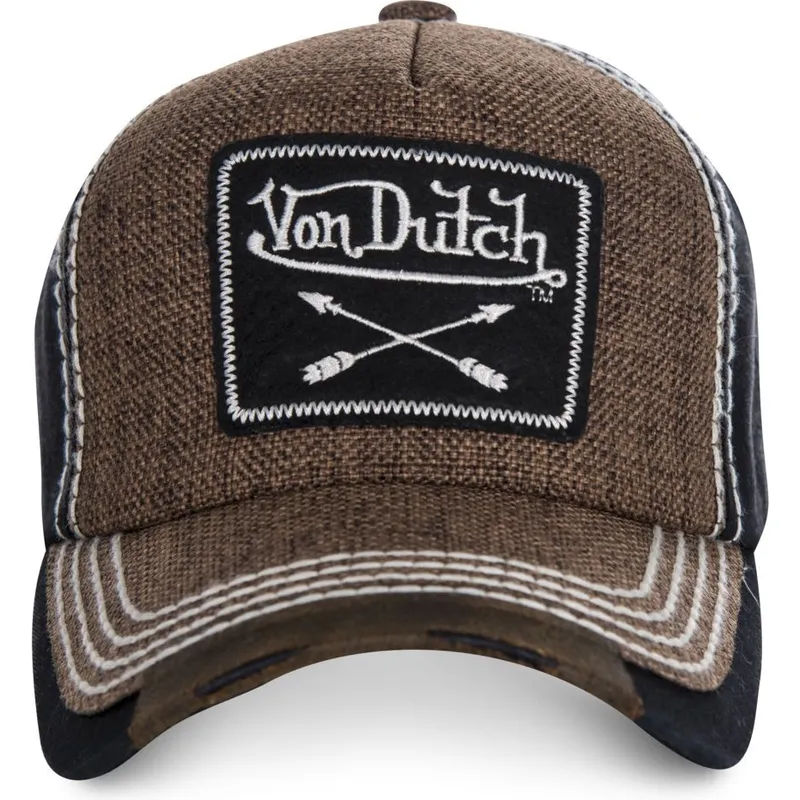 kasketter-buet-brun-justerbar-rem-af-von-dutch