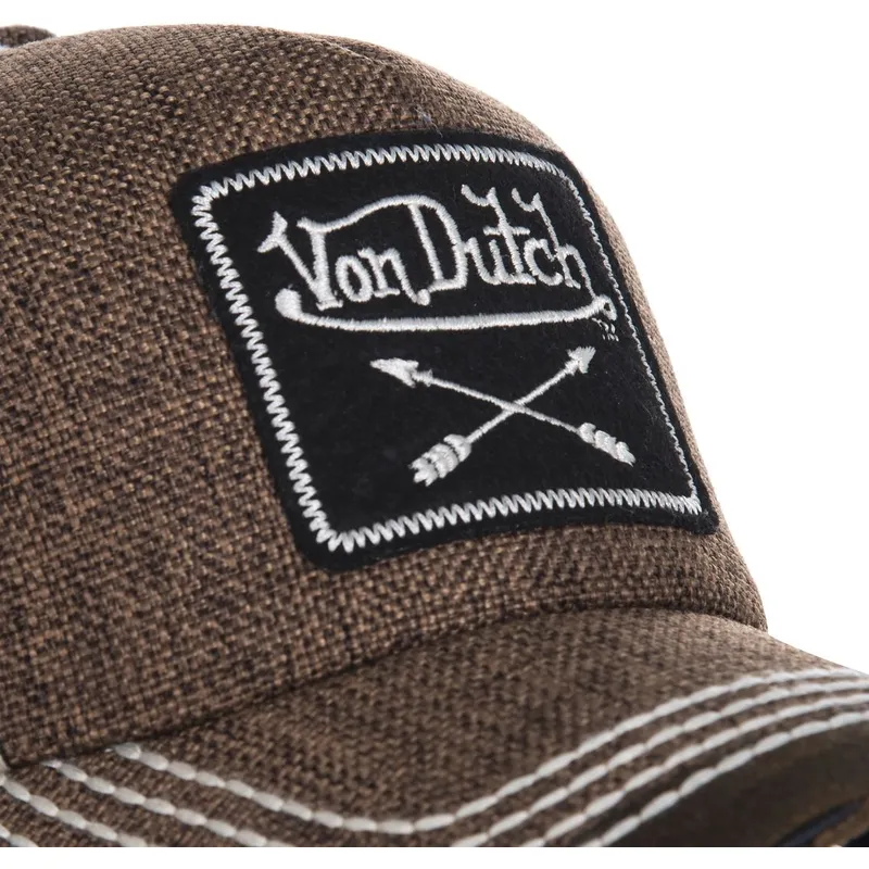 kasketter-buet-brun-justerbar-rem-af-von-dutch