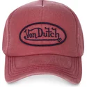 kasketter-buet-rod-justerbar-rem-af-von-dutch
