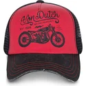 kasketter-buet-rod-justerbar-rem-af-von-dutch