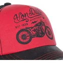 kasketter-buet-rod-justerbar-rem-af-von-dutch
