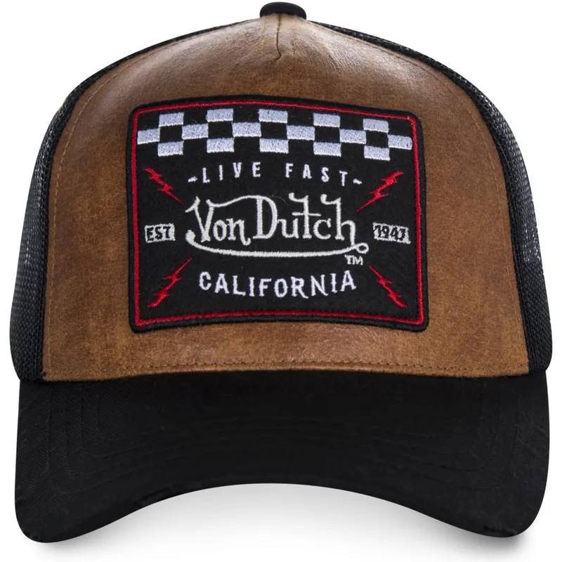 kasketter-buet-brun-snapback-af-von-dutch