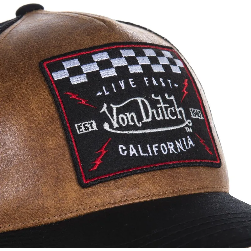 kasketter-buet-brun-snapback-af-von-dutch