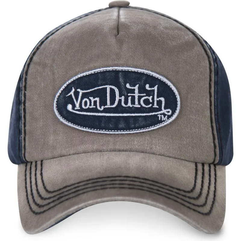 kasketter-buet-gra-justerbar-rem-af-von-dutch