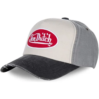 Von Dutch Curved Brim JACK10 Grey Adjustable Cap