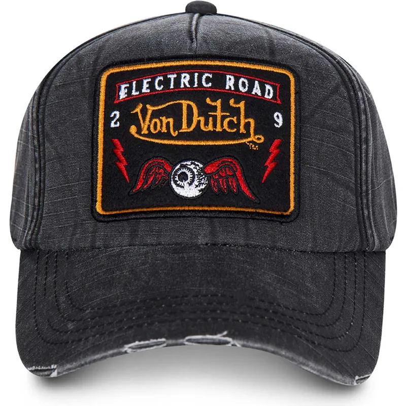 kasketter-buet-gra-justerbar-rem-af-von-dutch