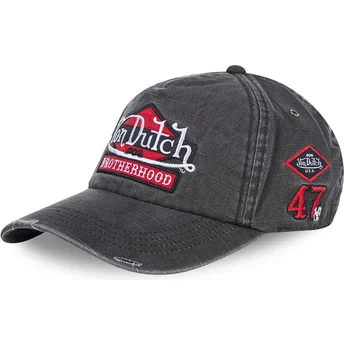Grå justerbar curved cap JACKBRB fra Von Dutch