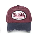 kasketter-buet-rod-justerbar-rem-af-von-dutch