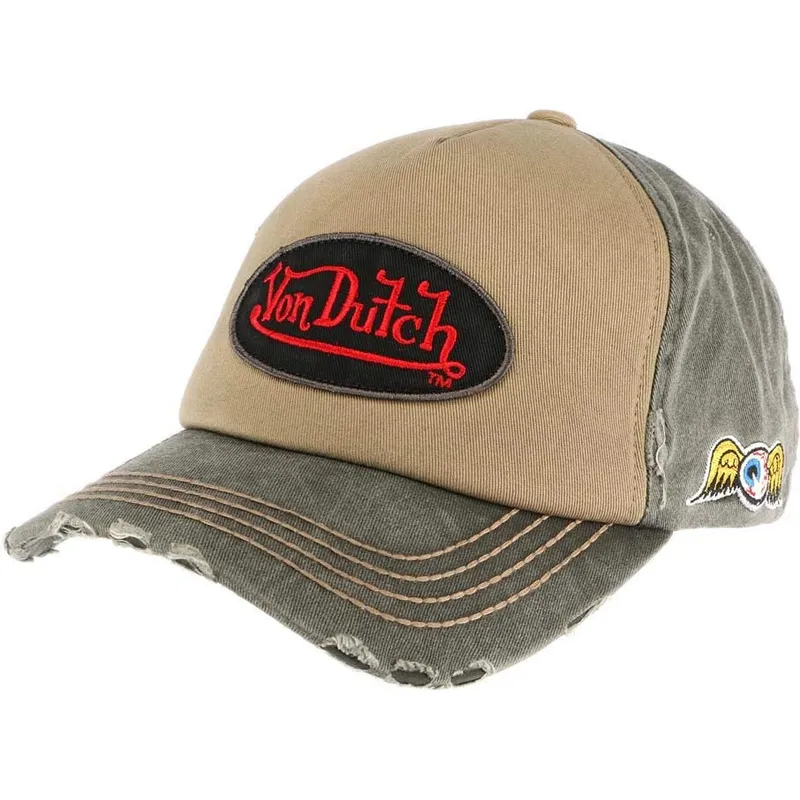 kasketter-buet-brun-snapback-af-von-dutch