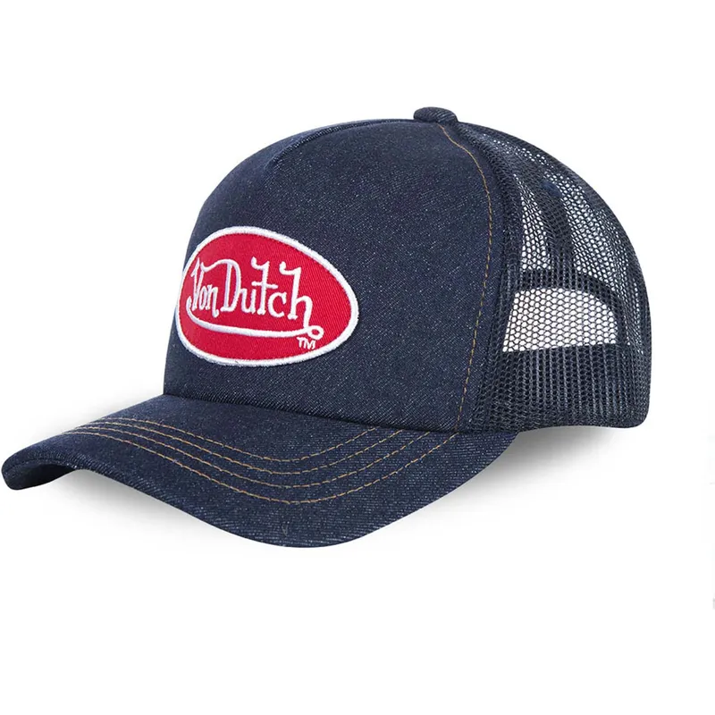kasketter-buet-marinebla-snapback-af-von-dutch