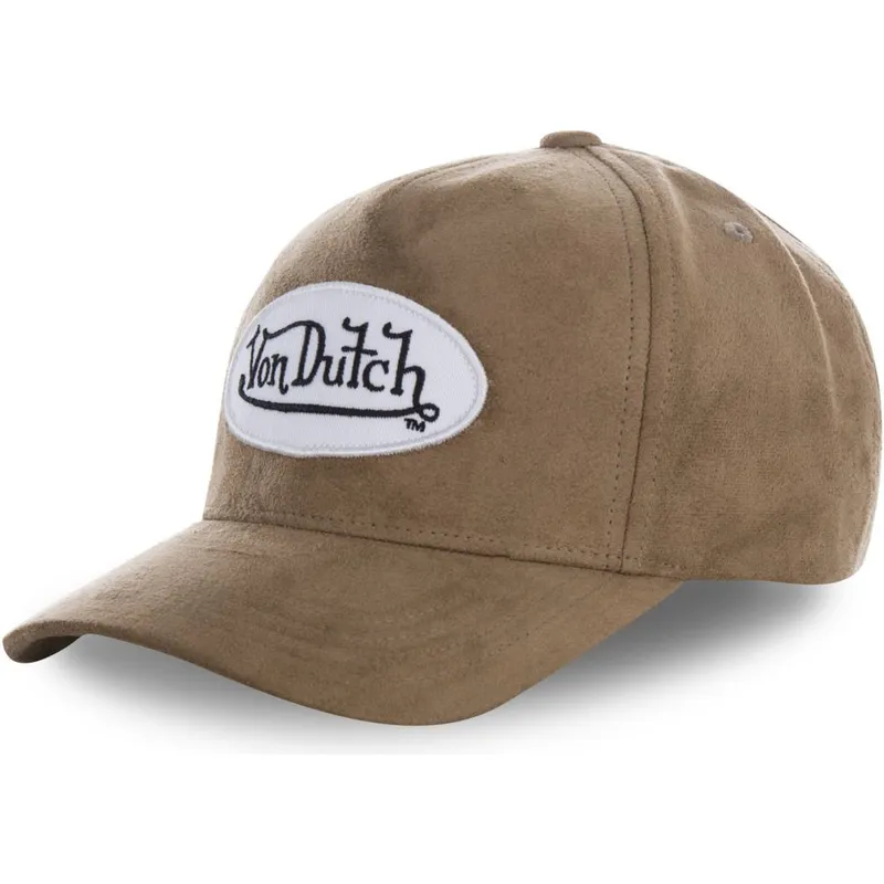 kasketter-buet-brun-justerbar-rem-af-von-dutch