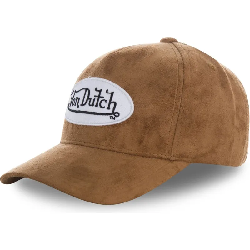 kasketter-buet-brun-justerbar-rem-af-von-dutch