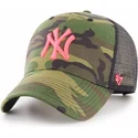 kasketter-buet-camouflage-snapback-rosa-fra-new-york-yankees-mlb-af-47-brand
