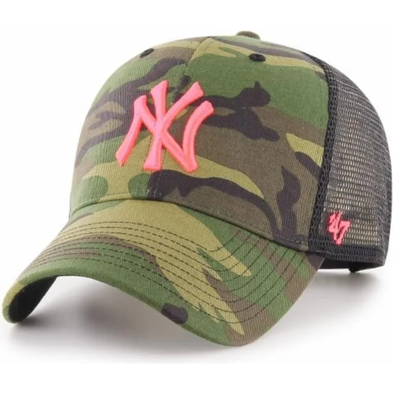 kasketter-buet-camouflage-snapback-rosa-fra-new-york-yankees-mlb-af-47-brand