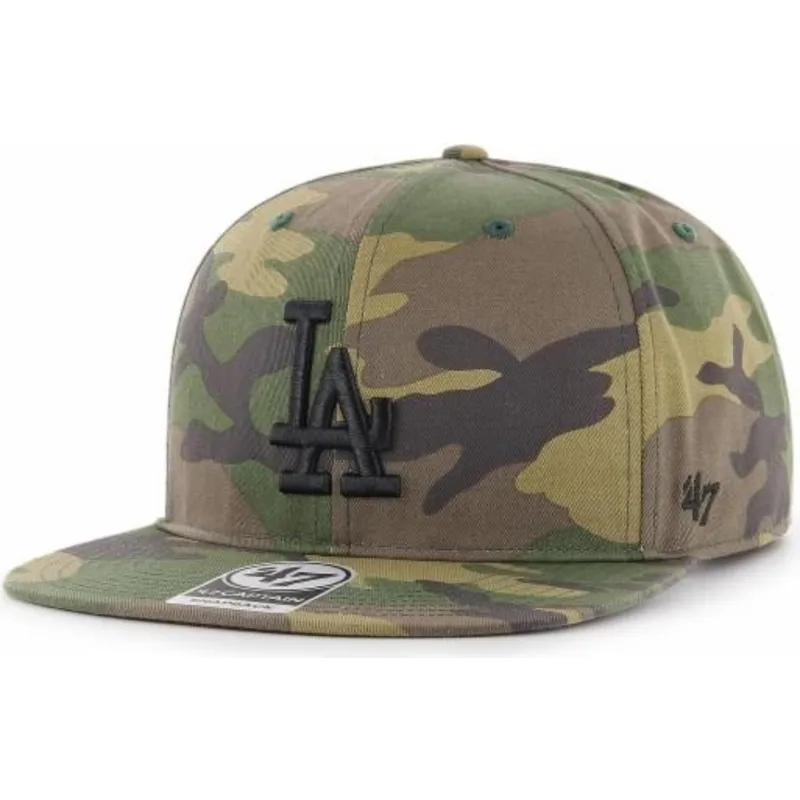 kasketter-flad-camouflage-snapback-negro-fra-los-angeles-dodgers-mlb-af-47-brand