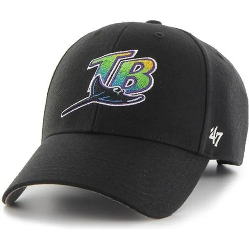 kasketter-buet-sort-justerbar-rem-fra-tampa-bay-rays-mlb-af-47-brand