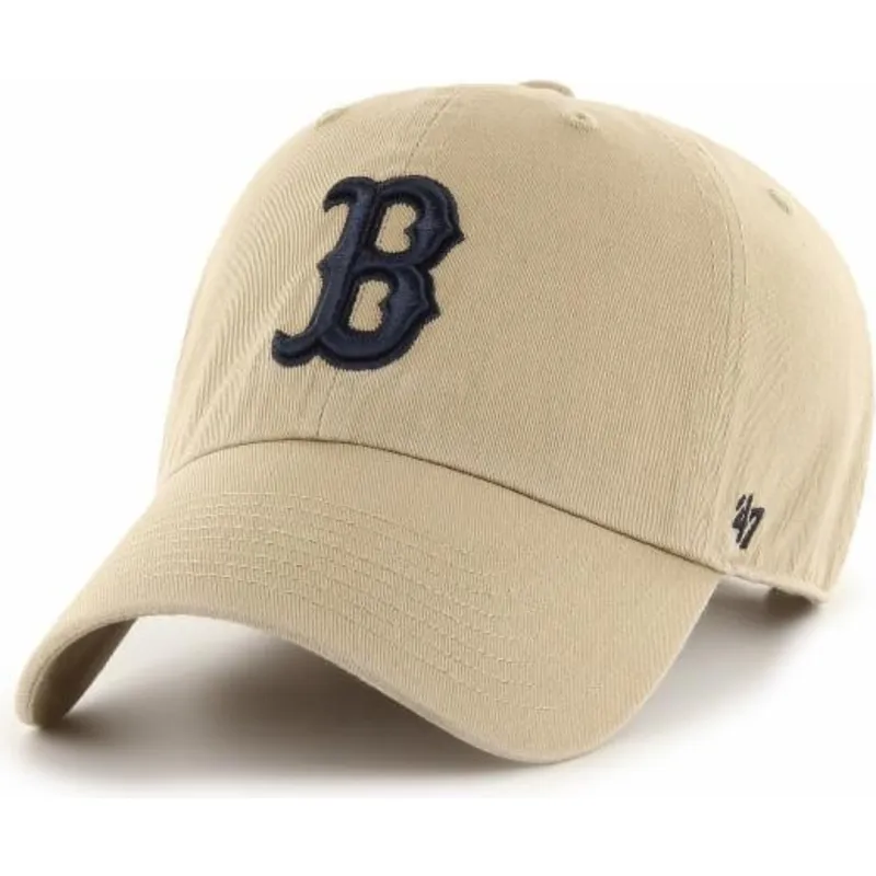 kasketter-buet-beige-justerbar-rem-negro-fra-boston-red-sox-mlb-af-47-brand