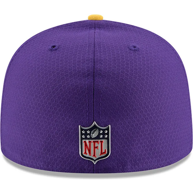 kasketter-flad-violet-tilpasset-59fifty-sideline-fra-minnesota-vikings-nfl-af-new-era