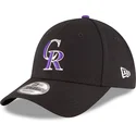 sort-justerbar-kurvet-kasket-9forty-the-league-fra-colorado-rockies-mlb-fra-new-era