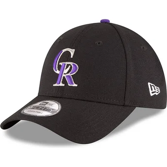 Kasketter buet sort justerbar rem 9FORTY The League fra Colorado Rockies MLB af New Era