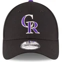 sort-justerbar-kurvet-kasket-9forty-the-league-fra-colorado-rockies-mlb-fra-new-era