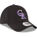 sort-justerbar-kurvet-kasket-9forty-the-league-fra-colorado-rockies-mlb-fra-new-era