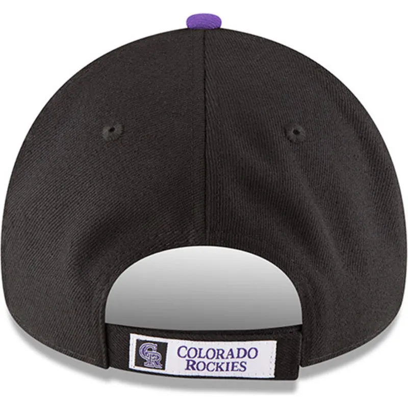 sort-justerbar-kurvet-kasket-9forty-the-league-fra-colorado-rockies-mlb-fra-new-era