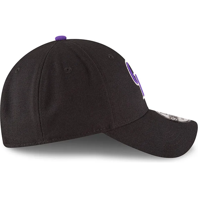 sort-justerbar-kurvet-kasket-9forty-the-league-fra-colorado-rockies-mlb-fra-new-era