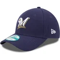 kasketter-buet-marinebla-justerbar-rem-9forty-the-league-fra-milwaukee-brewers-mlb-af-new-era
