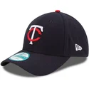 justerbar-9forty-the-league-morkebla-bojet-skygge-kasket-minnesota-twins-mlb-fra-new-era