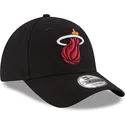sort-justerbar-curved-kasket-9forty-the-league-fra-miami-heat-nba-fra-new-era