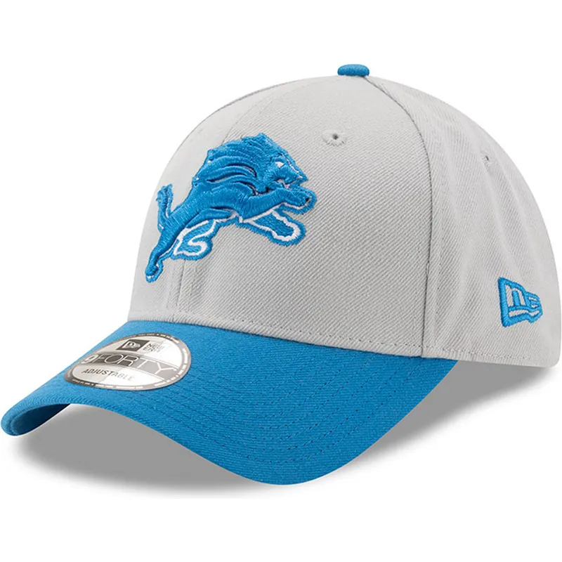 kasketter-buet-gra-justerbar-rem-9forty-the-league-fra-detroit-lions-nfl-af-new-era