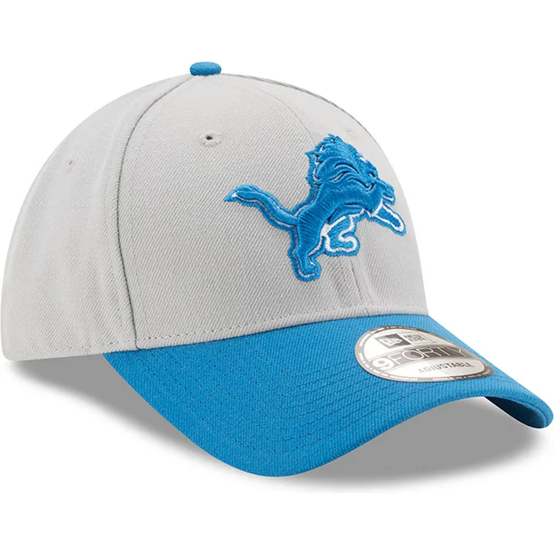 kasketter-buet-gra-justerbar-rem-9forty-the-league-fra-detroit-lions-nfl-af-new-era