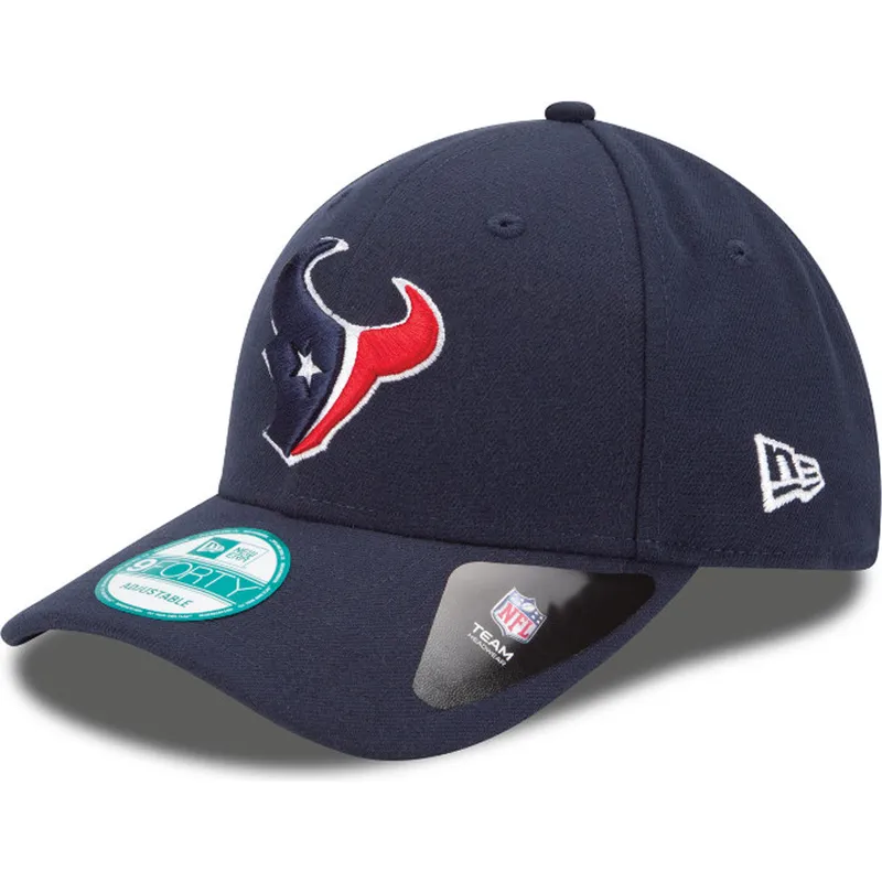 kasketter-buet-marinebla-justerbar-rem-9forty-the-league-fra-houston-texans-nfl-af-new-era