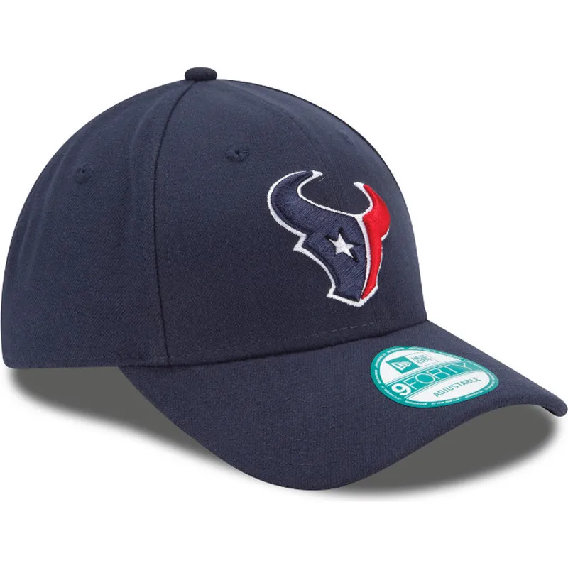 kasketter-buet-marinebla-justerbar-rem-9forty-the-league-fra-houston-texans-nfl-af-new-era